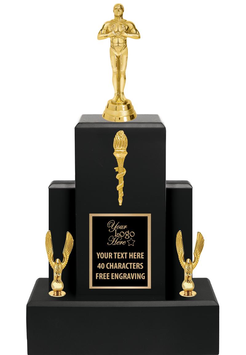 15.75" BLACK WOOD TROPHY