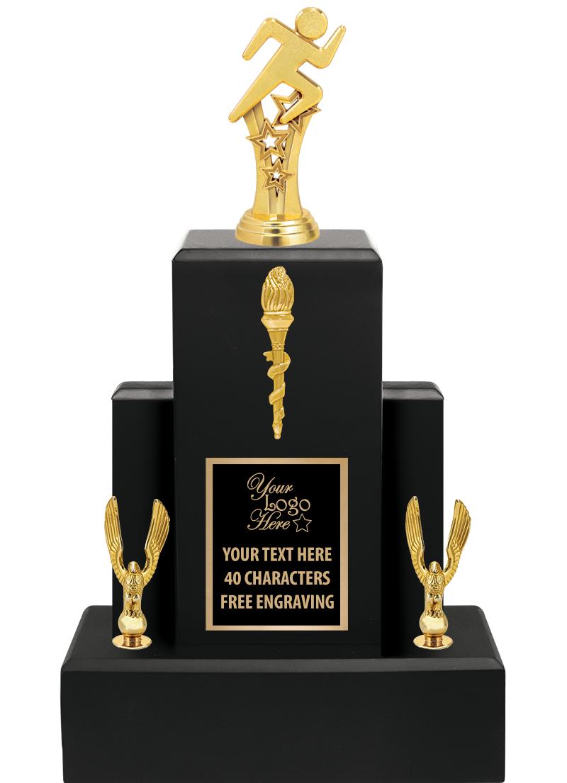 15.75" BLACK WOOD TROPHY