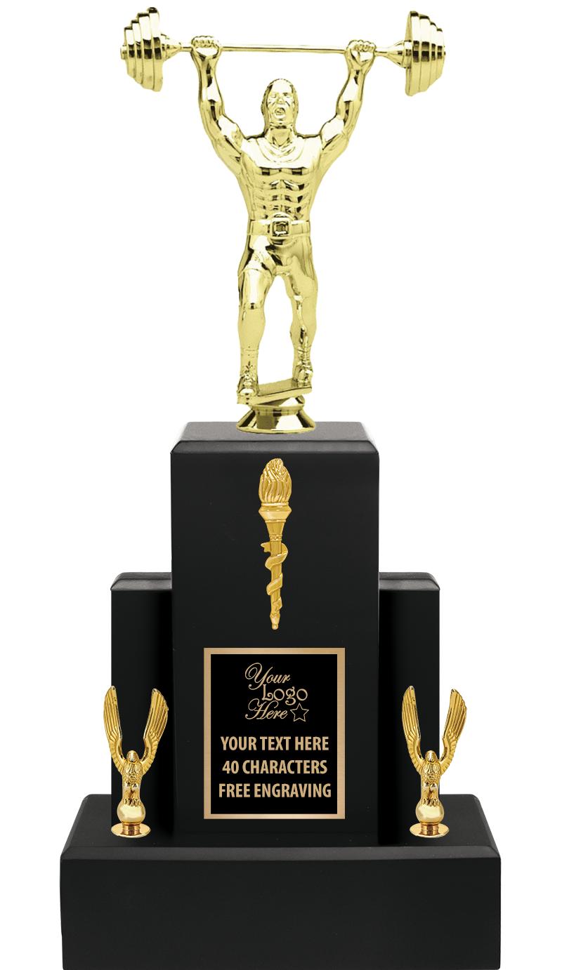 15.75" BLACK WOOD TROPHY