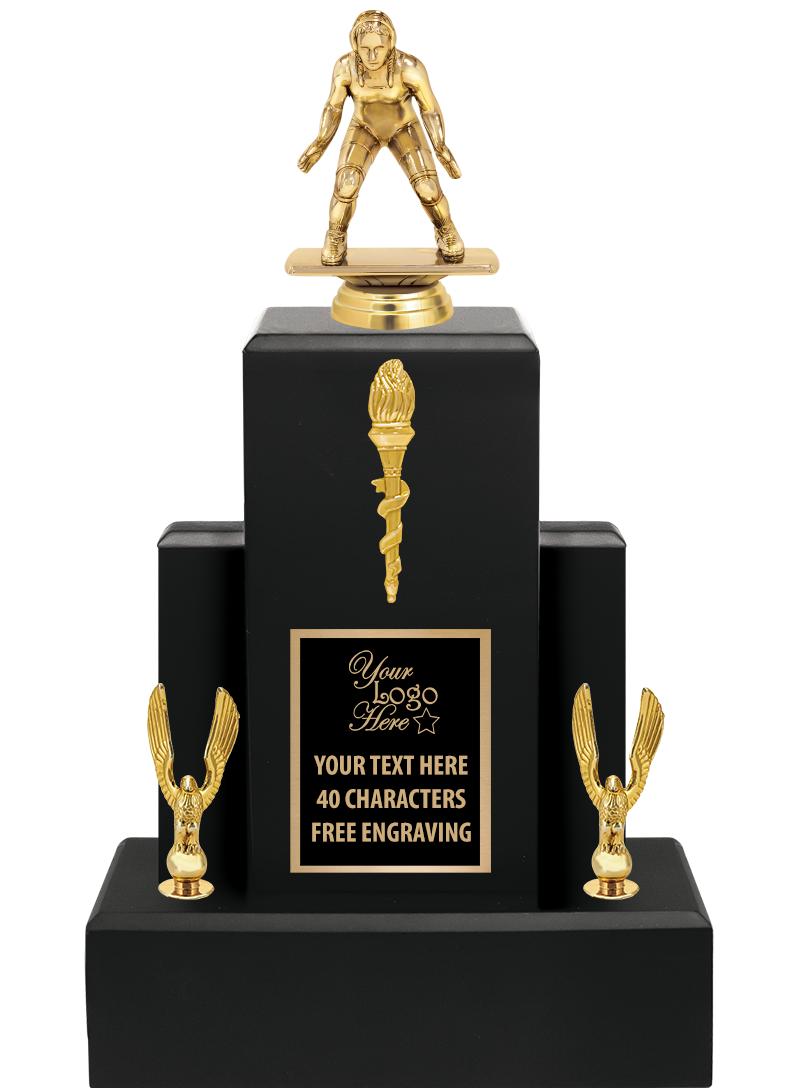 15.75" BLACK WOOD TROPHY