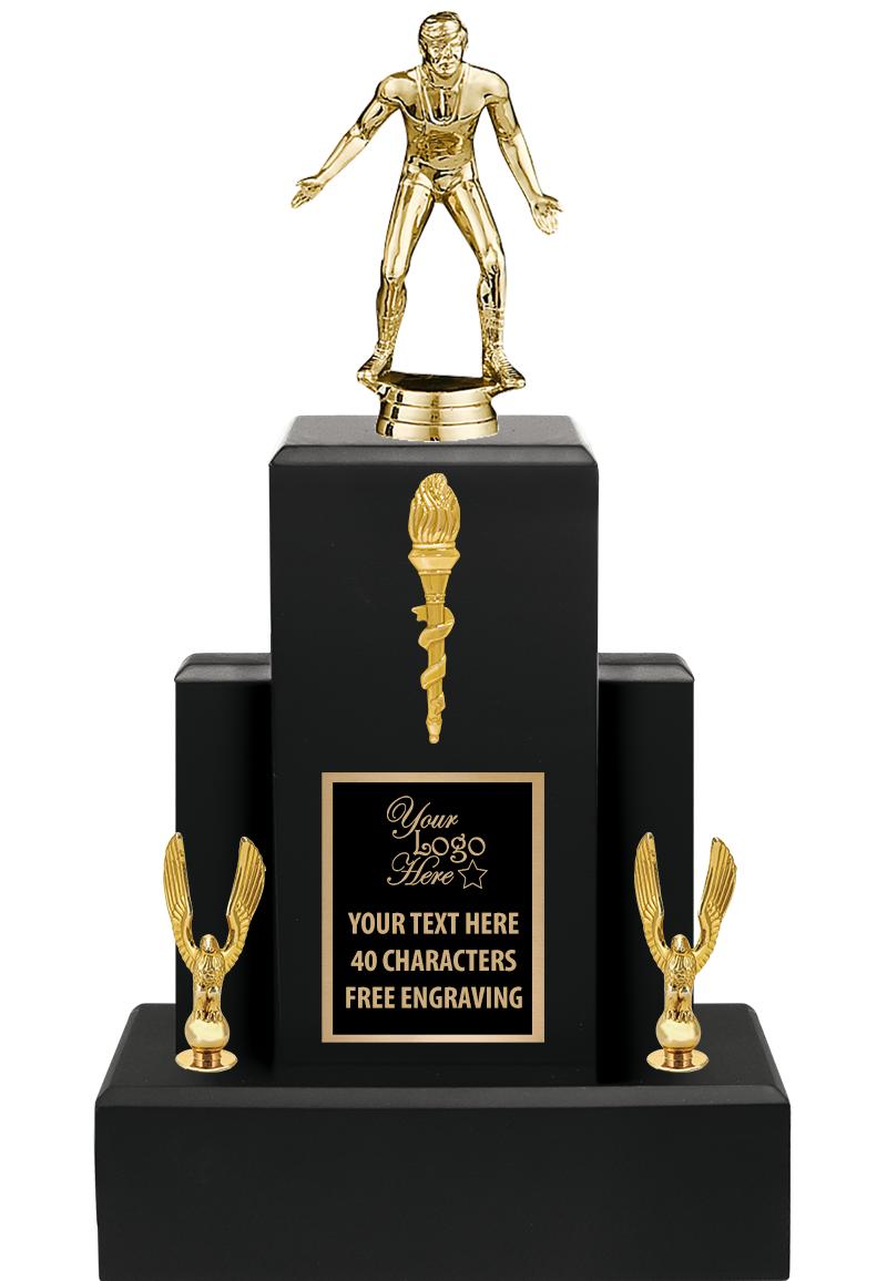 15.75" BLACK WOOD TROPHY