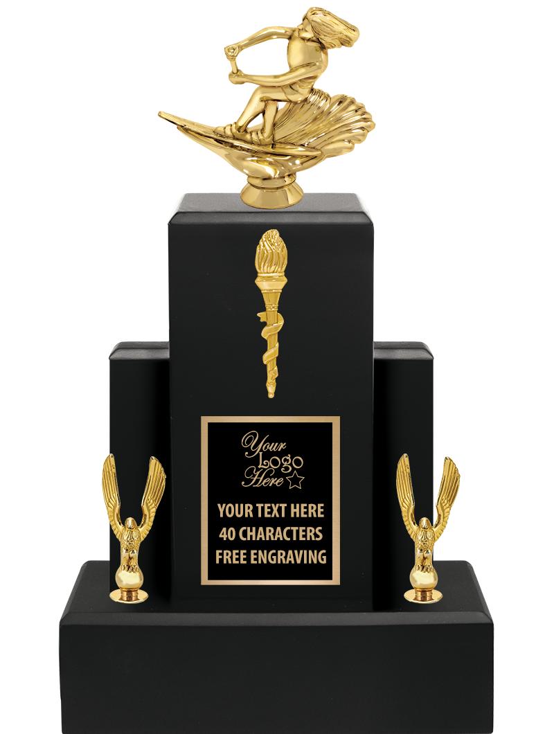 15.75" BLACK WOOD TROPHY