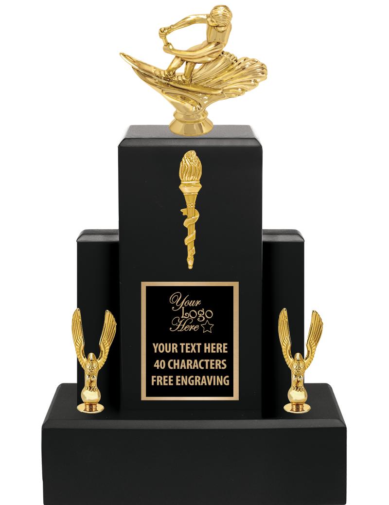 15.75" BLACK WOOD TROPHY