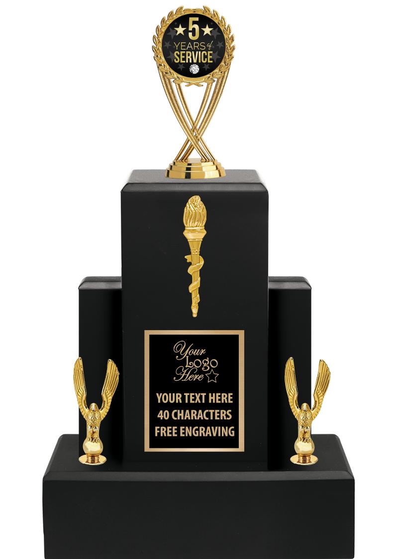 15.75" BLACK WOOD TROPHY