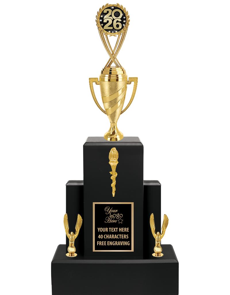 20.75" BLACK WOOD TRP/GOLD CUP