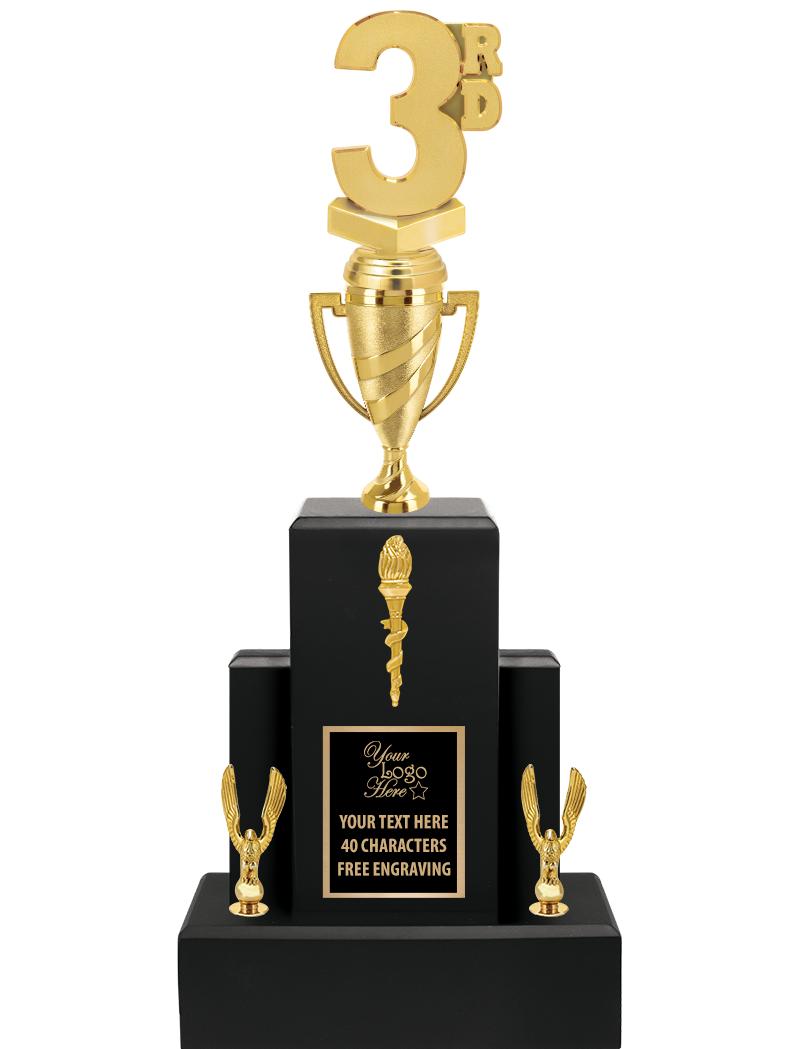 20.75" BLACK WOOD TRP/GOLD CUP