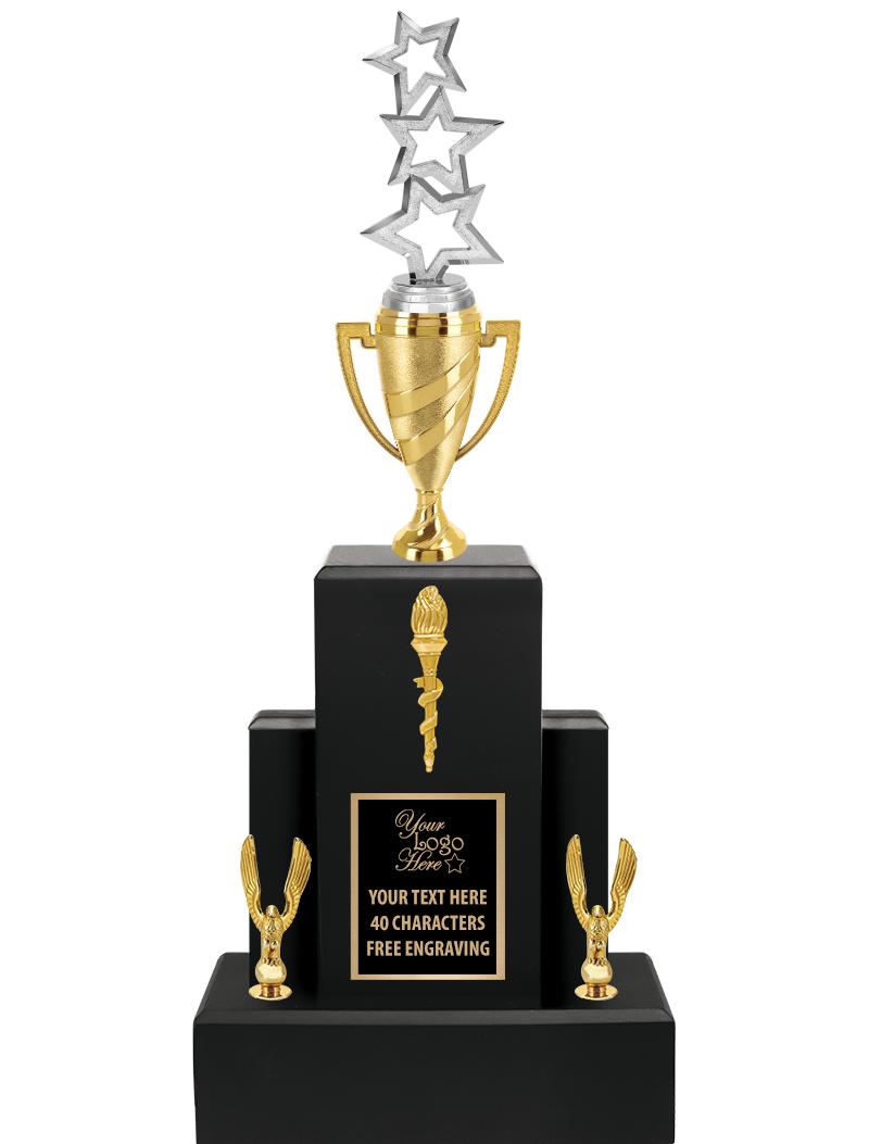 20.75" BLACK WOOD TRP/GOLD CUP