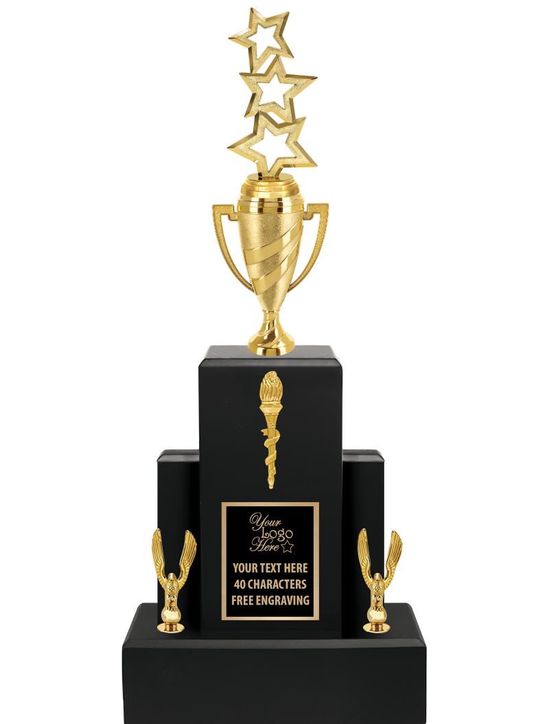 20.75" BLACK WOOD TRP/GOLD CUP