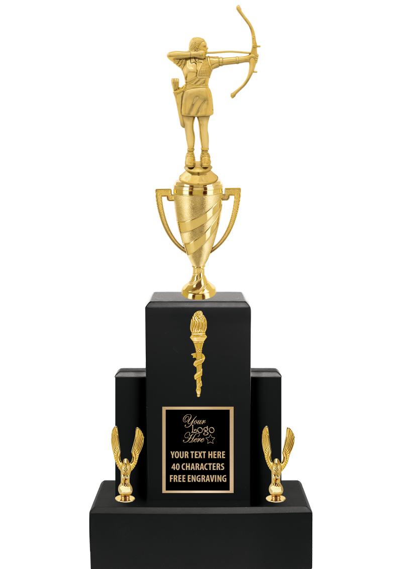 20.75" BLACK WOOD TRP/GOLD CUP