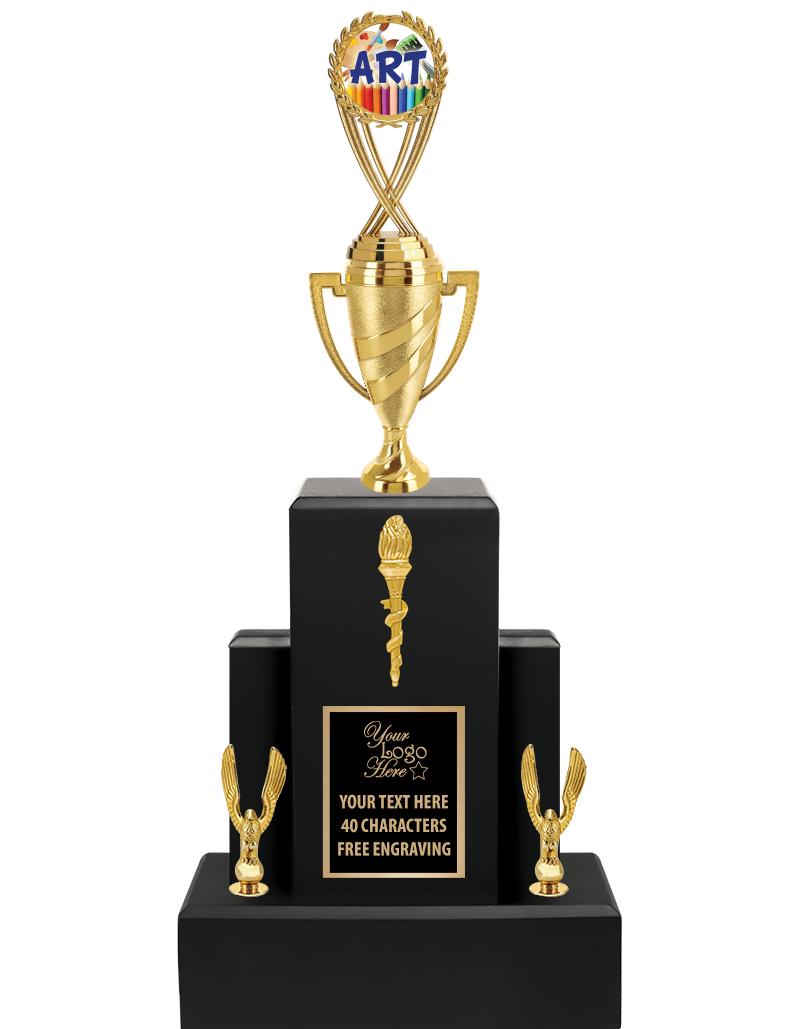 20.75" BLACK WOOD TRP/GOLD CUP