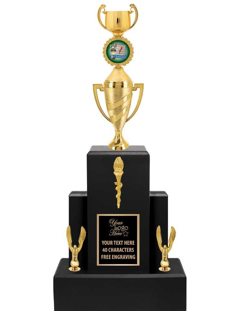 20.75" BLACK WOOD TRP/GOLD CUP