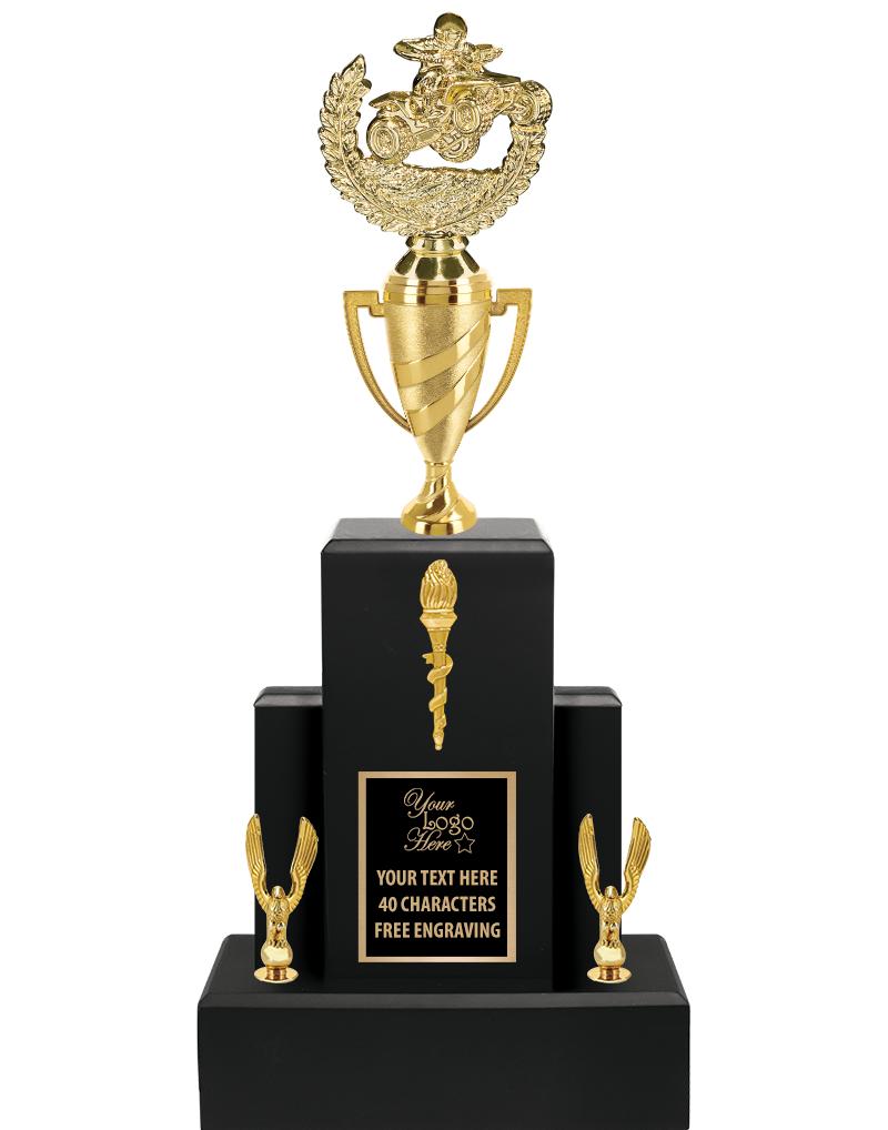 20.75" BLACK WOOD TRP/GOLD CUP