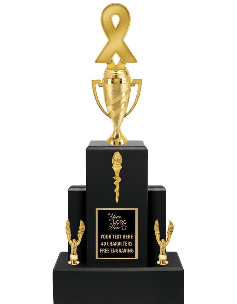 20.75" BLACK WOOD TRP/GOLD CUP