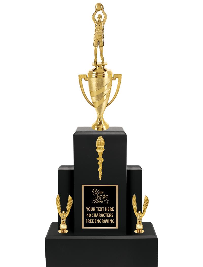 20.75" BLACK WOOD TRP/GOLD CUP