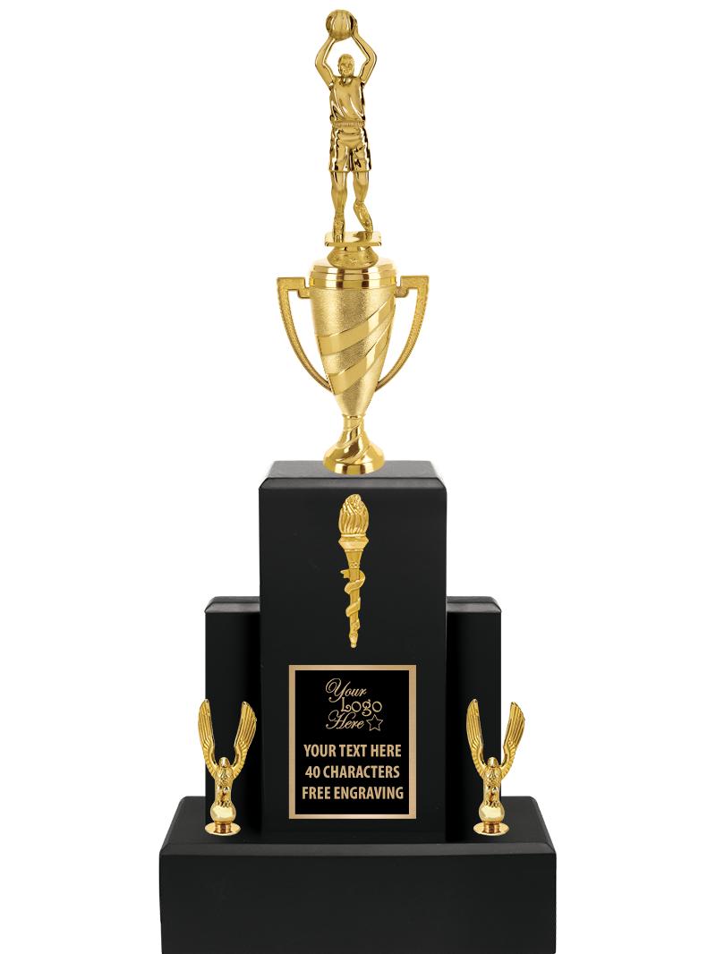 20.75" BLACK WOOD TRP/GOLD CUP