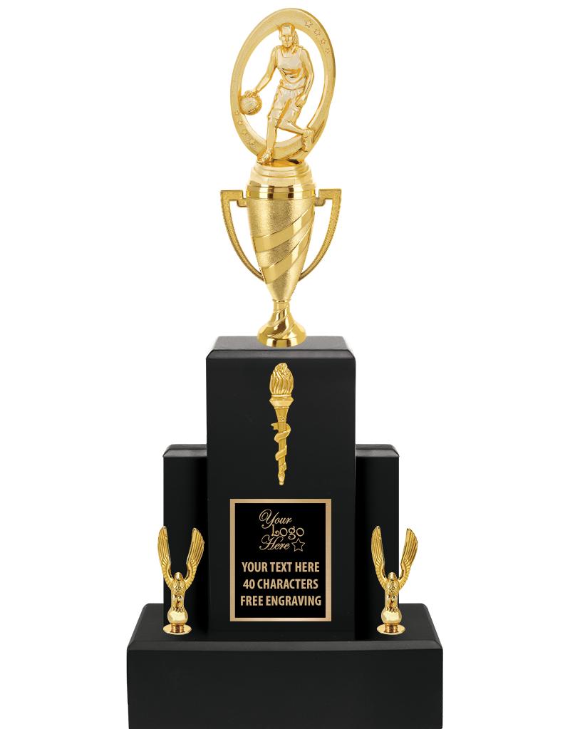 20.75" BLACK WOOD TRP/GOLD CUP