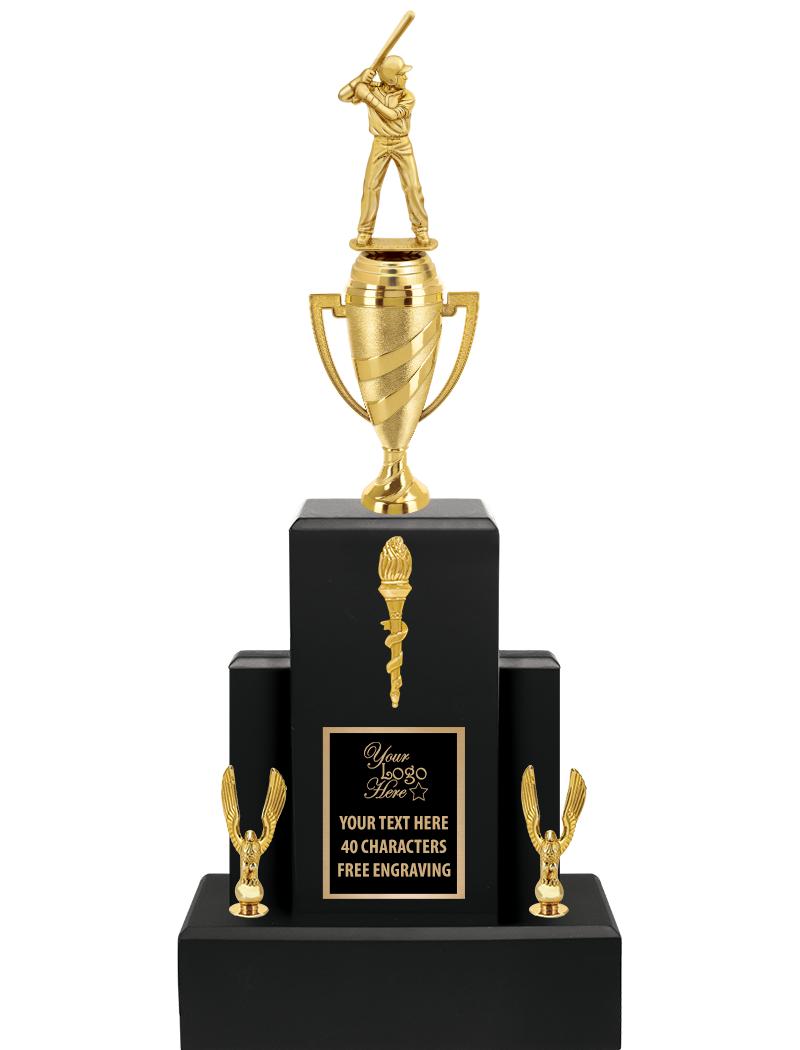 20.75" BLACK WOOD TRP/GOLD CUP