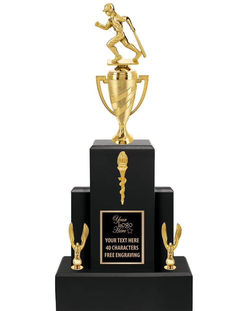 20.75" BLACK WOOD TRP/GOLD CUP