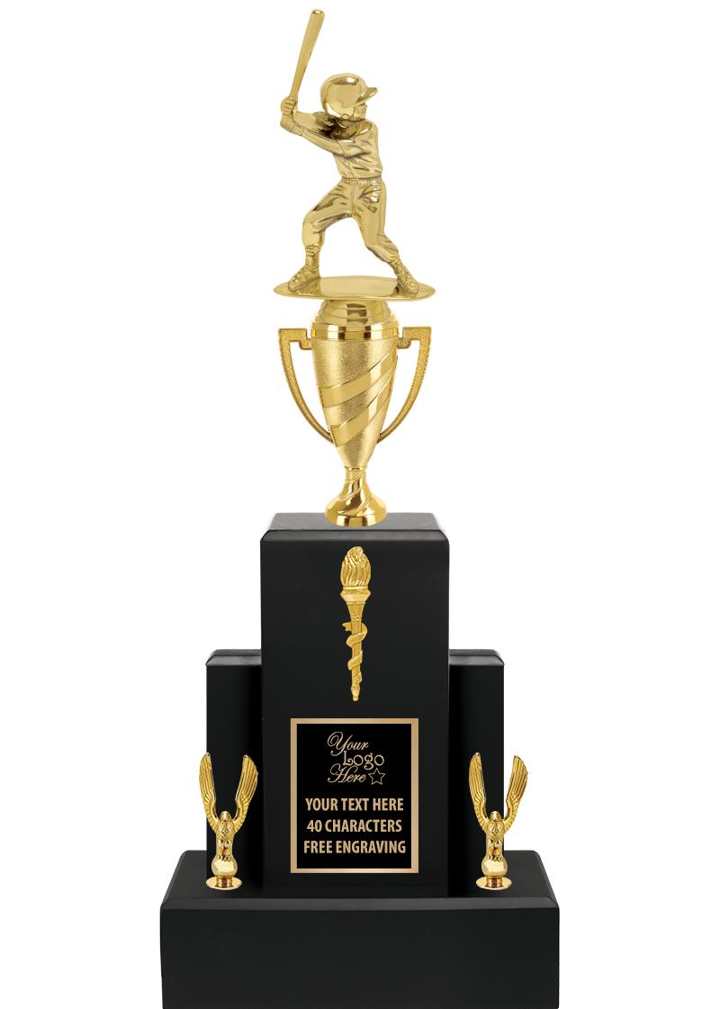 20.75" BLACK WOOD TRP/GOLD CUP