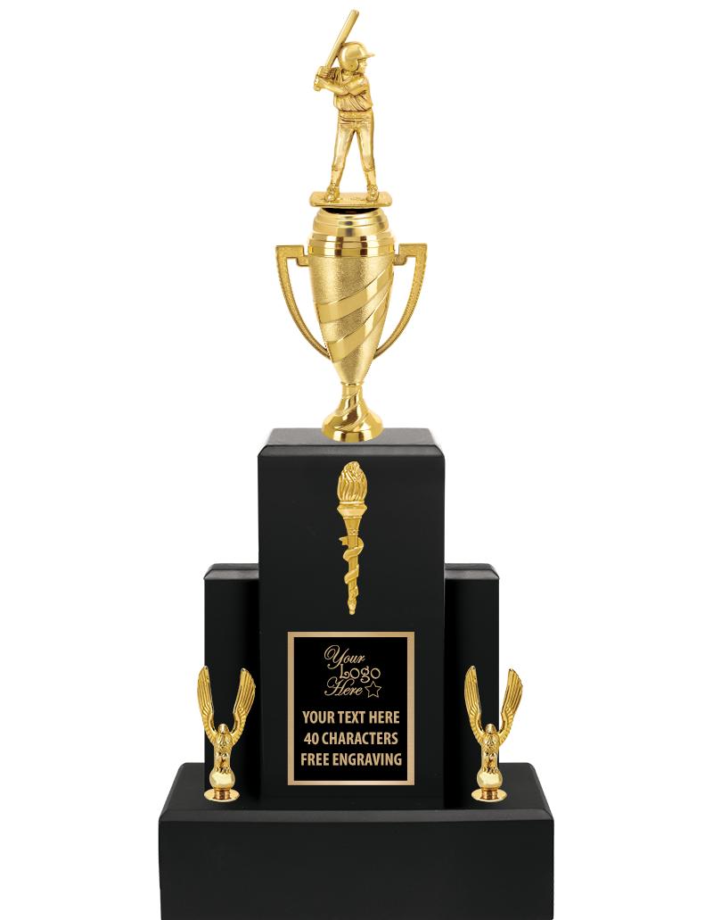 20.75" BLACK WOOD TRP/GOLD CUP