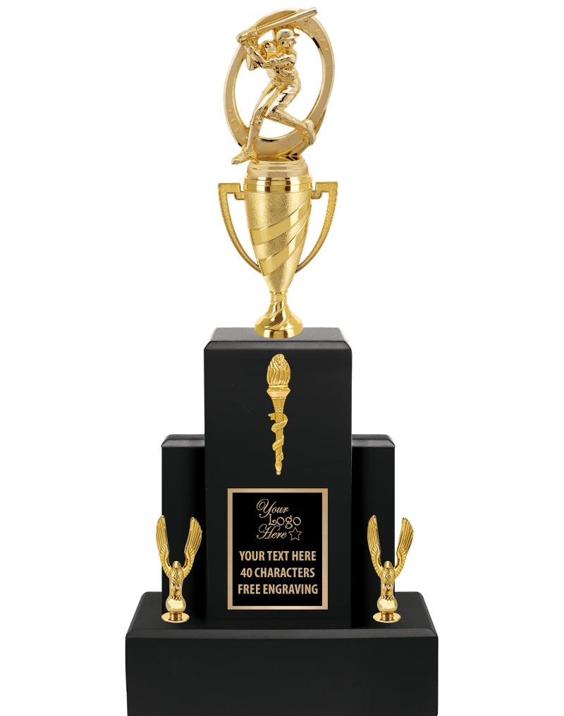 20.75" BLACK WOOD TRP/GOLD CUP