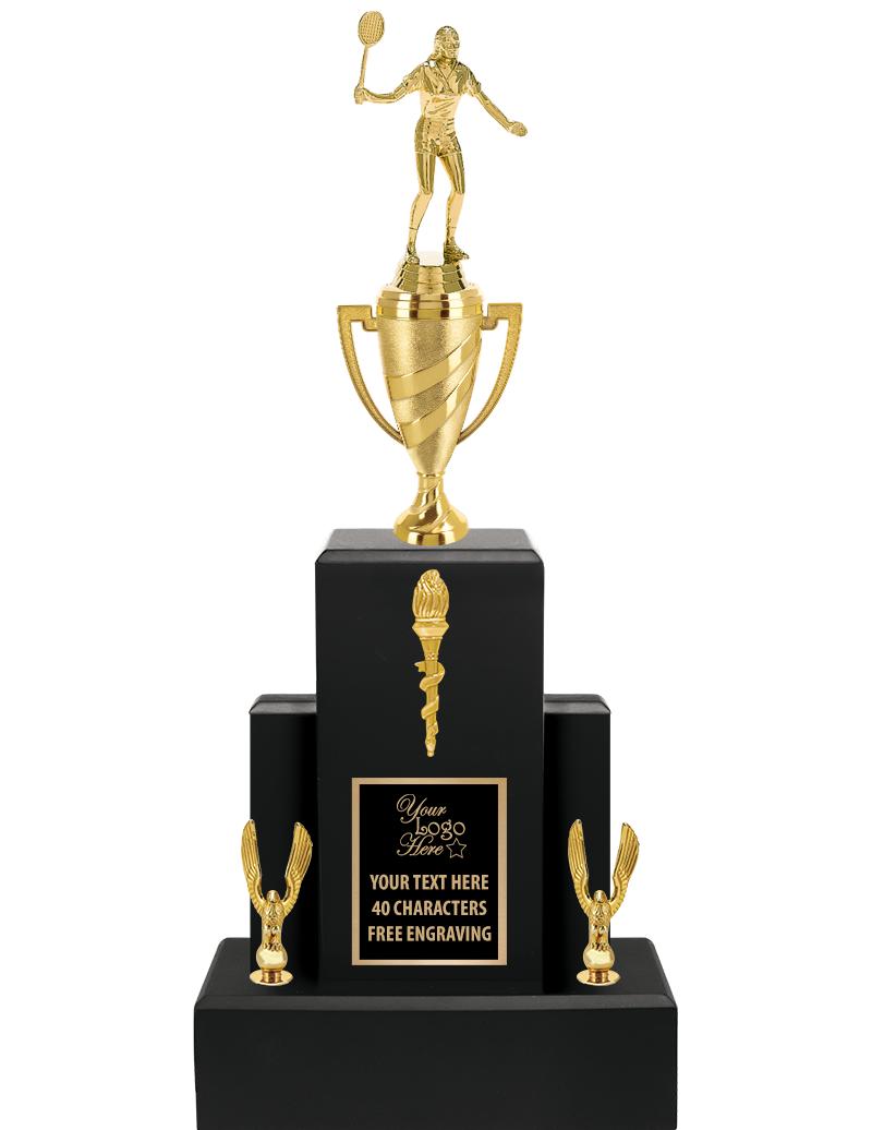 20.75" BLACK WOOD TRP/GOLD CUP