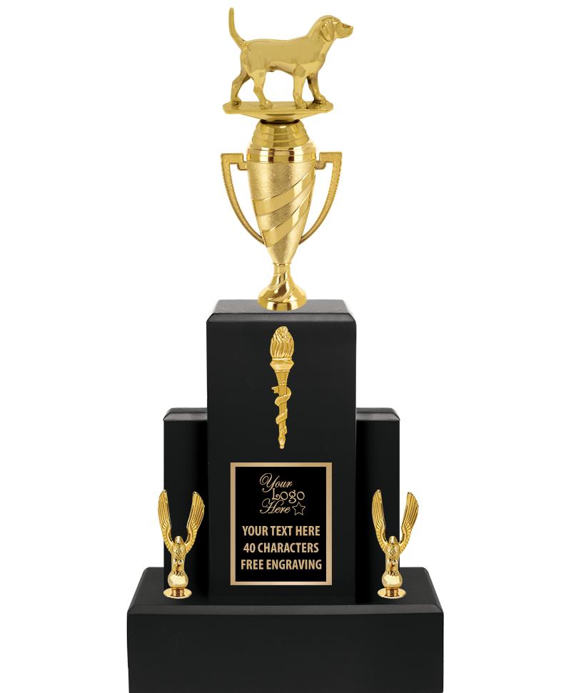 20.75" BLACK WOOD TRP/GOLD CUP