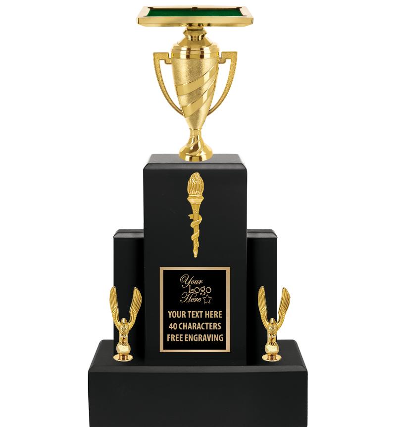 20.75" BLACK WOOD TRP/GOLD CUP