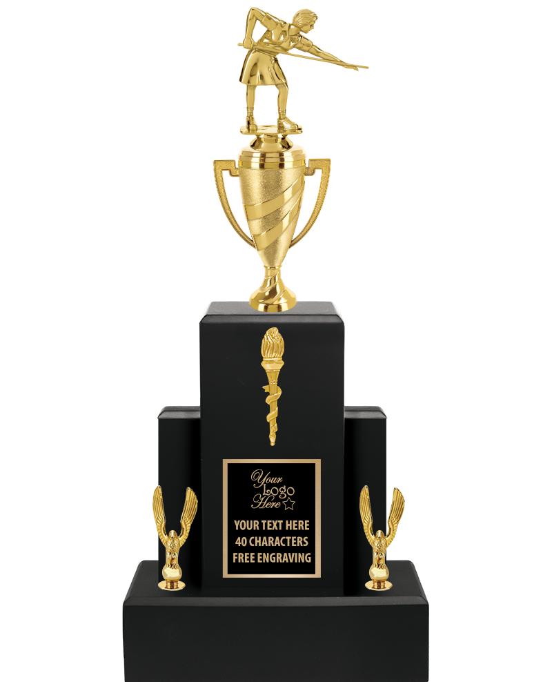 20.75" BLACK WOOD TRP/GOLD CUP