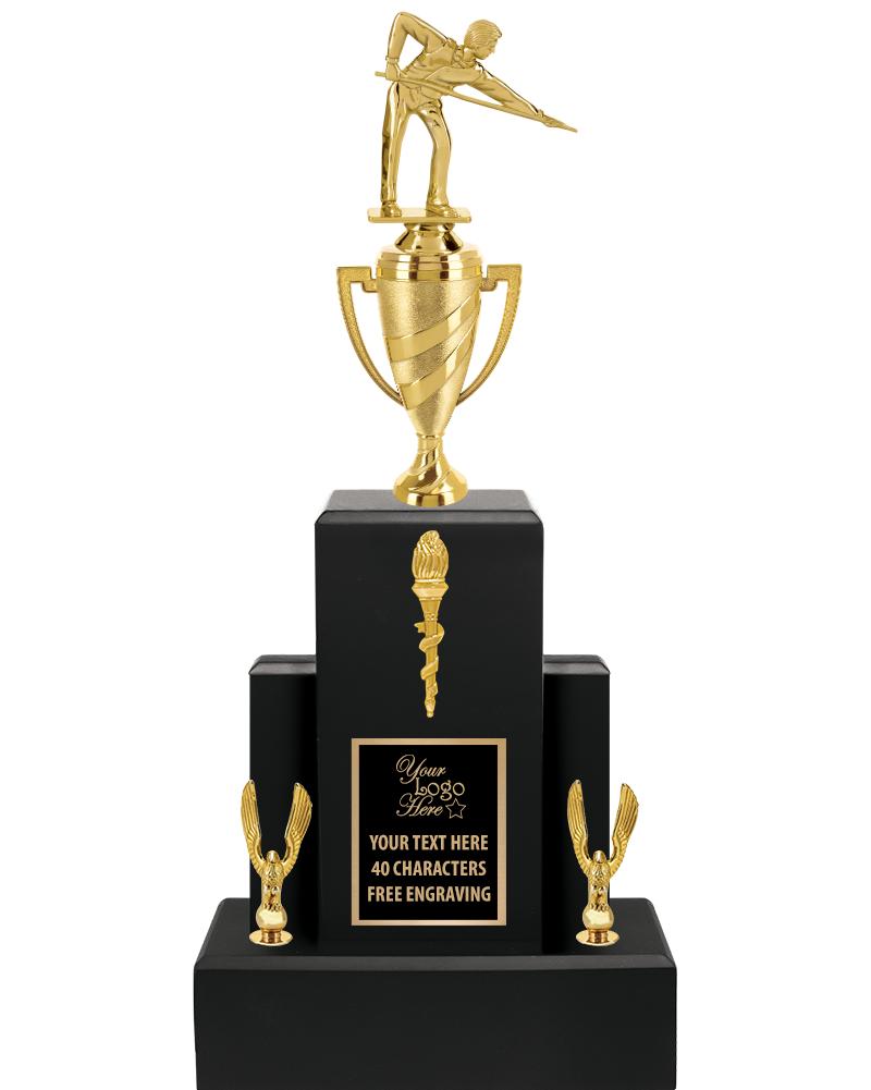 20.75" BLACK WOOD TRP/GOLD CUP