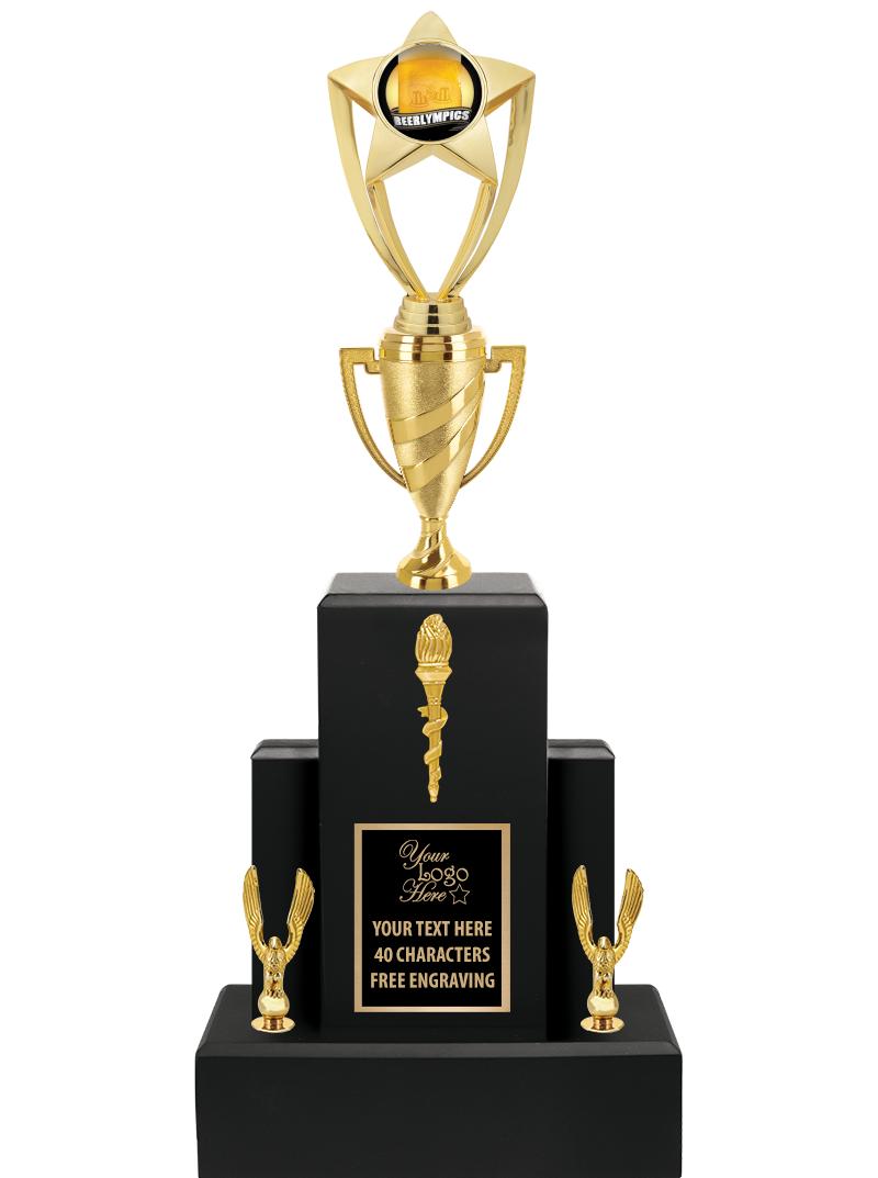 20.75" BLACK WOOD TRP/GOLD CUP