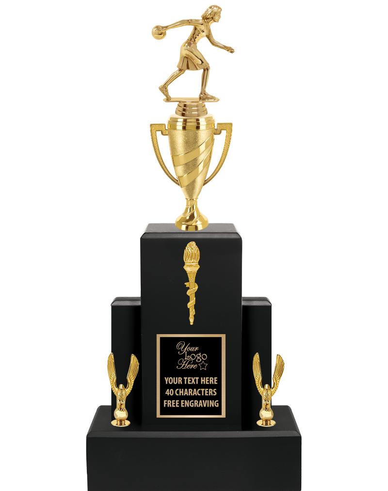 20.75" BLACK WOOD TRP/GOLD CUP