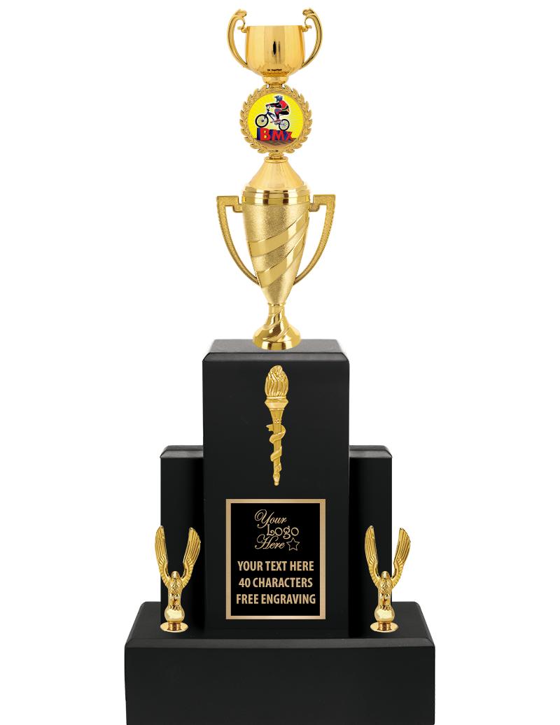 20.75" BLACK WOOD TRP/GOLD CUP