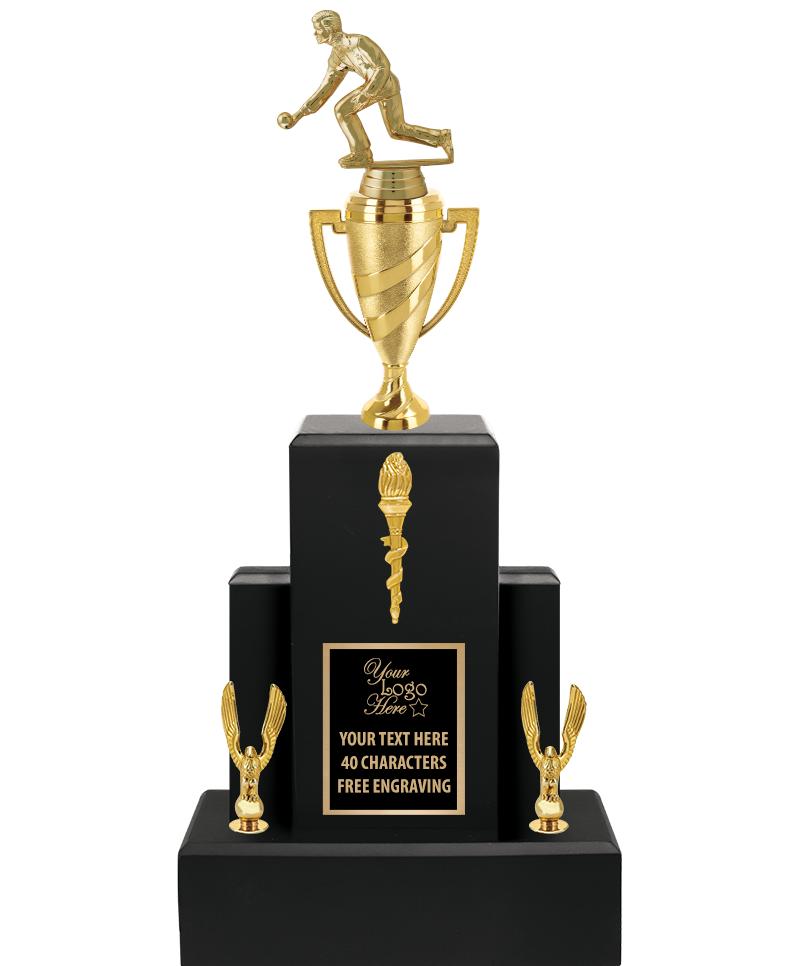 20.75" BLACK WOOD TRP/GOLD CUP