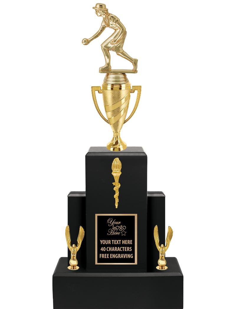 20.75" BLACK WOOD TRP/GOLD CUP