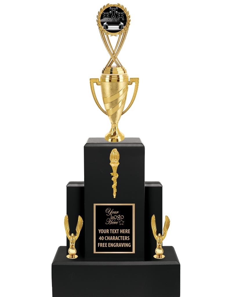 20.75" BLACK WOOD TRP/GOLD CUP