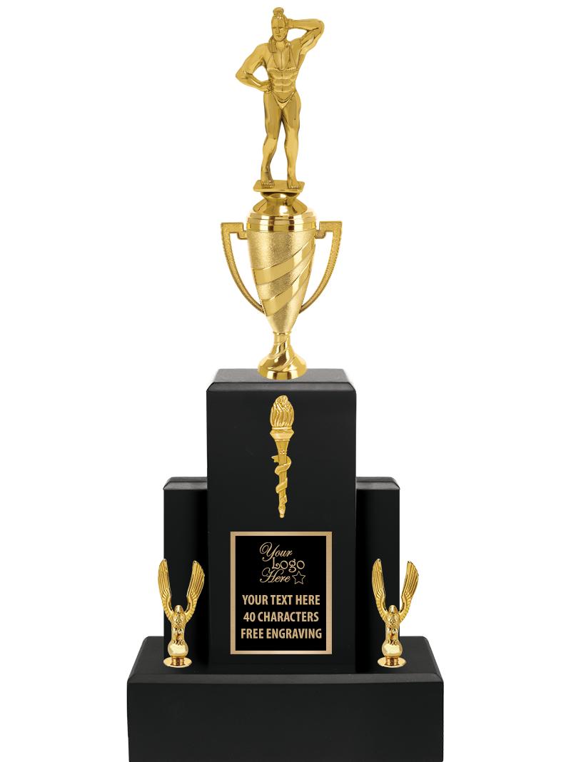 20.75" BLACK WOOD TRP/GOLD CUP