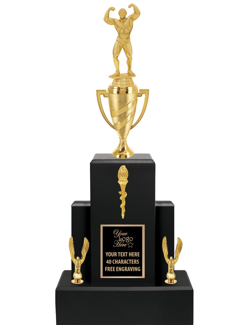 20.75" BLACK WOOD TRP/GOLD CUP