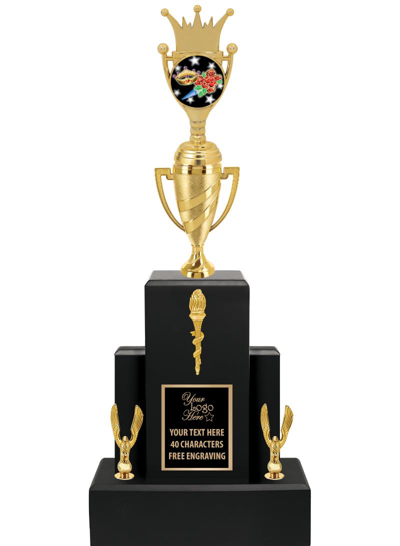 20.75" BLACK WOOD TRP/GOLD CUP