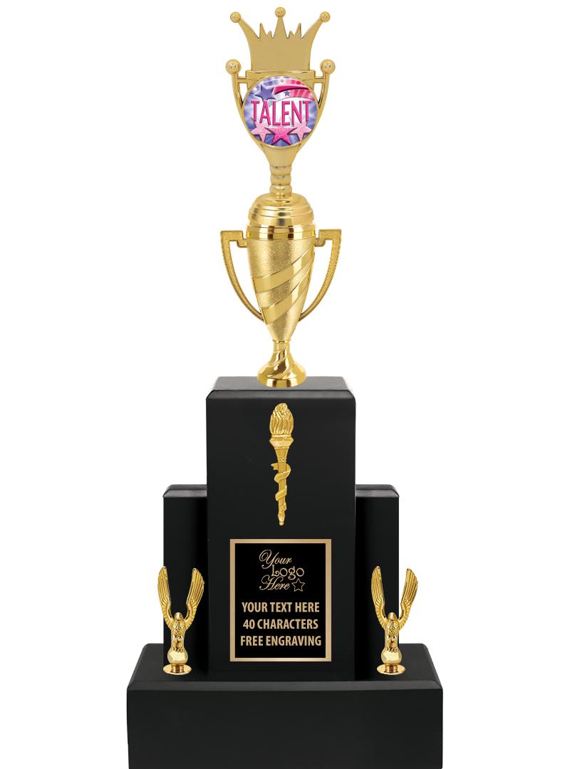 20.75" BLACK WOOD TRP/GOLD CUP