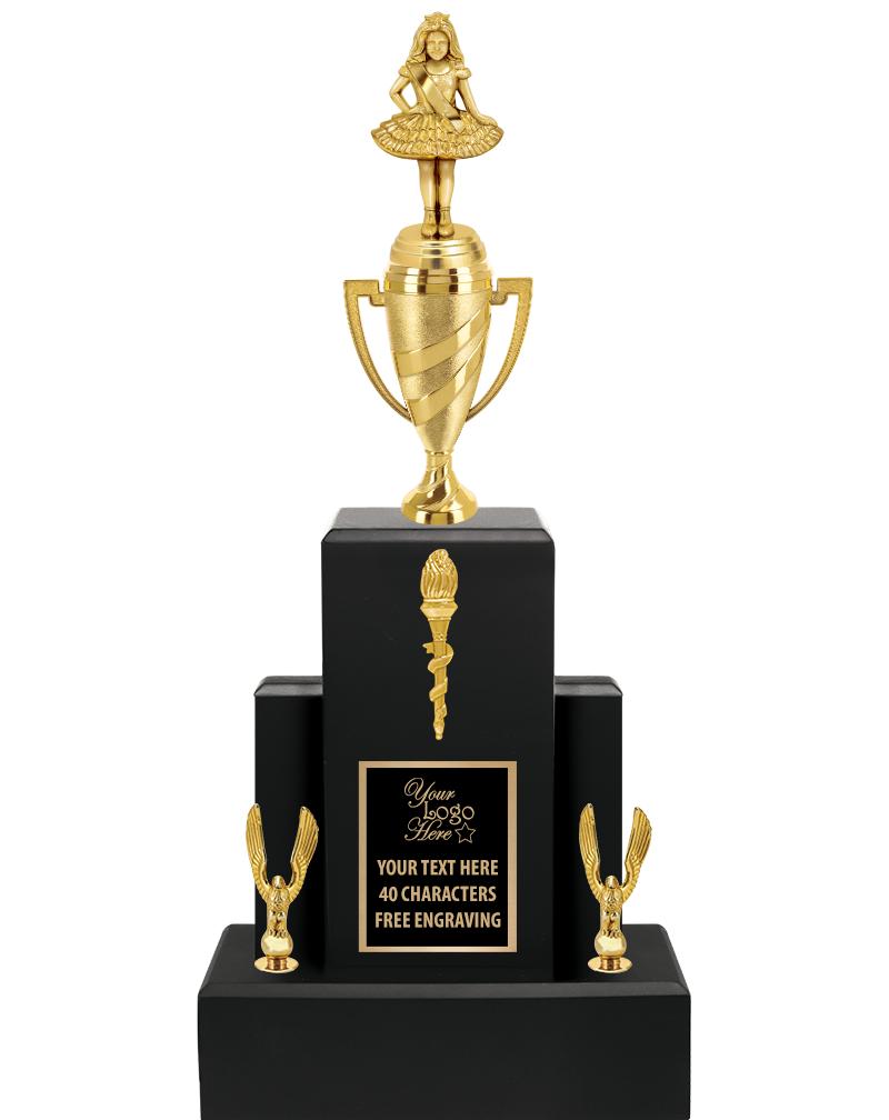 20.75" BLACK WOOD TRP/GOLD CUP