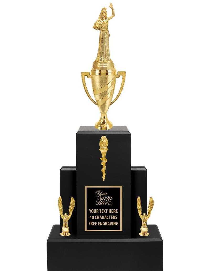 20.75" BLACK WOOD TRP/GOLD CUP