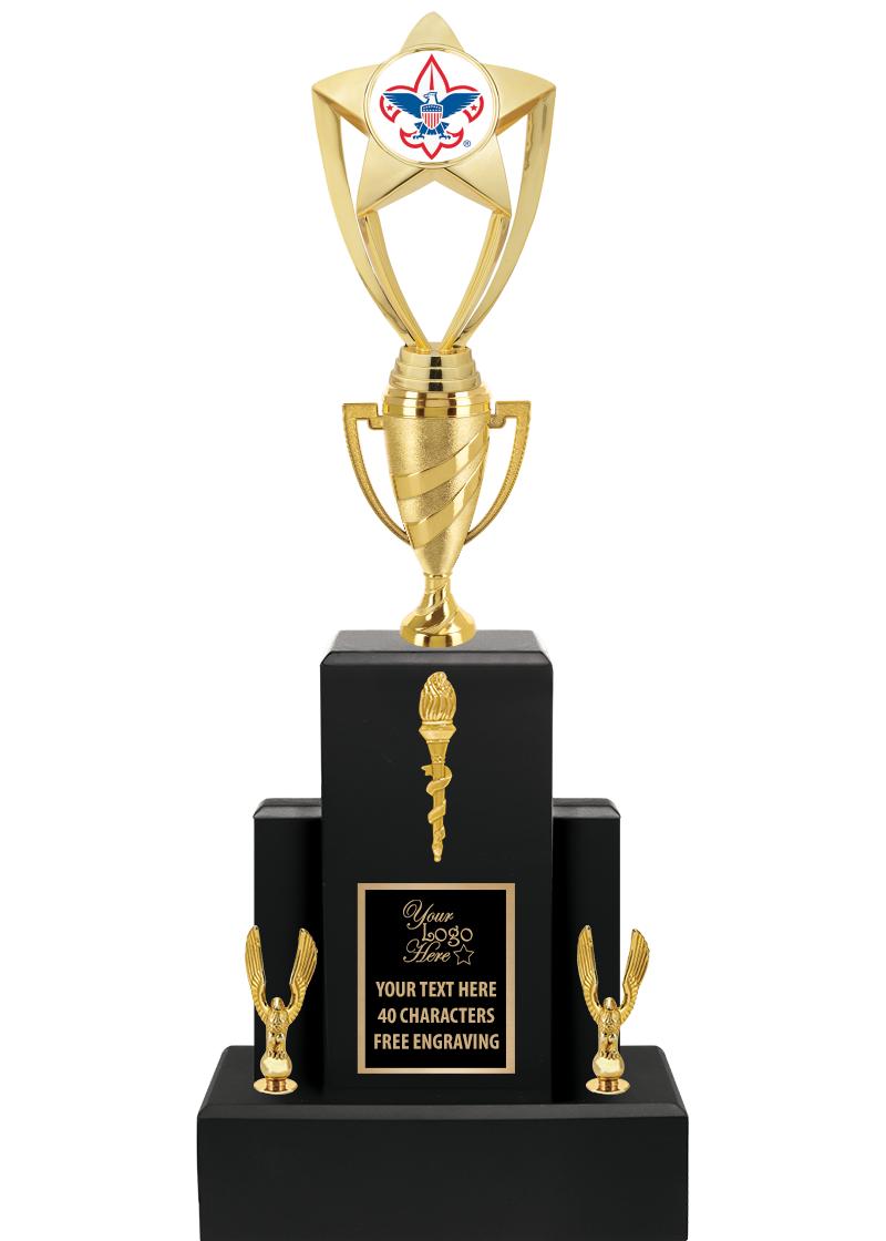 20.75" BLACK WOOD TRP/GOLD CUP