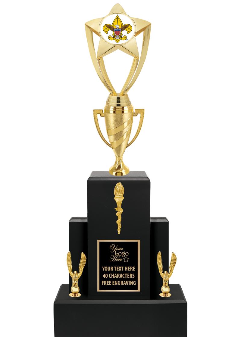 20.75" BLACK WOOD TRP/GOLD CUP