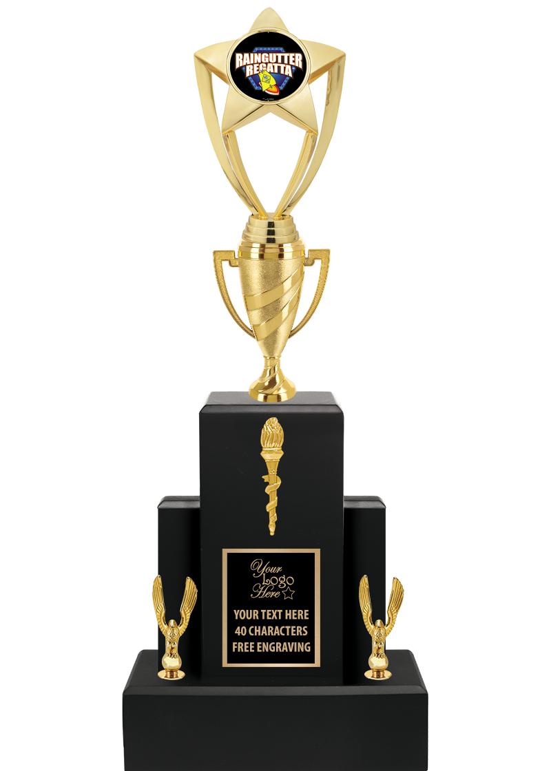 20.75" BLACK WOOD TRP/GOLD CUP
