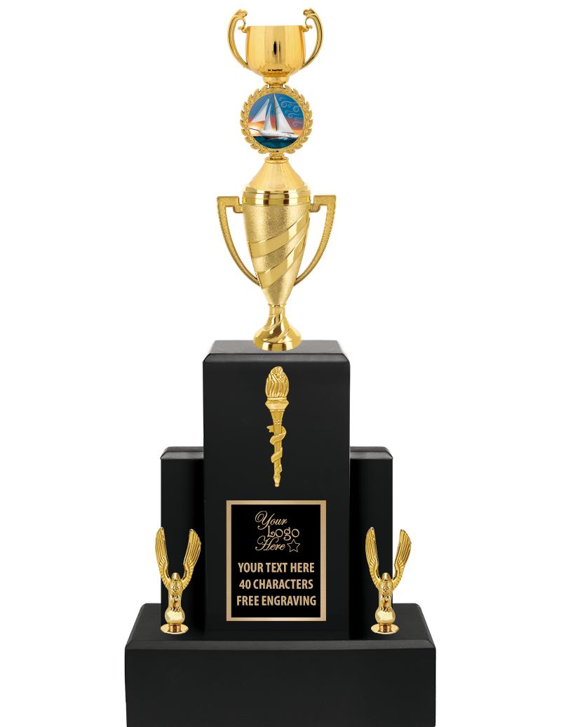 20.75" BLACK WOOD TRP/GOLD CUP