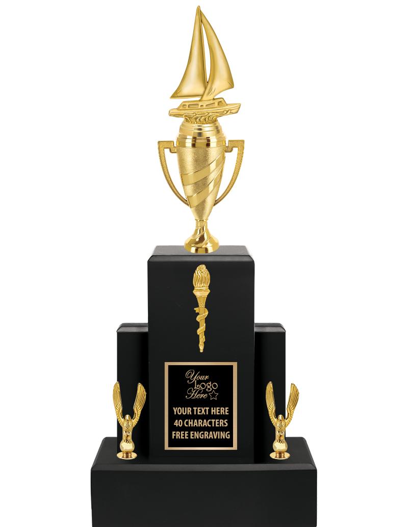 20.75" BLACK WOOD TRP/GOLD CUP