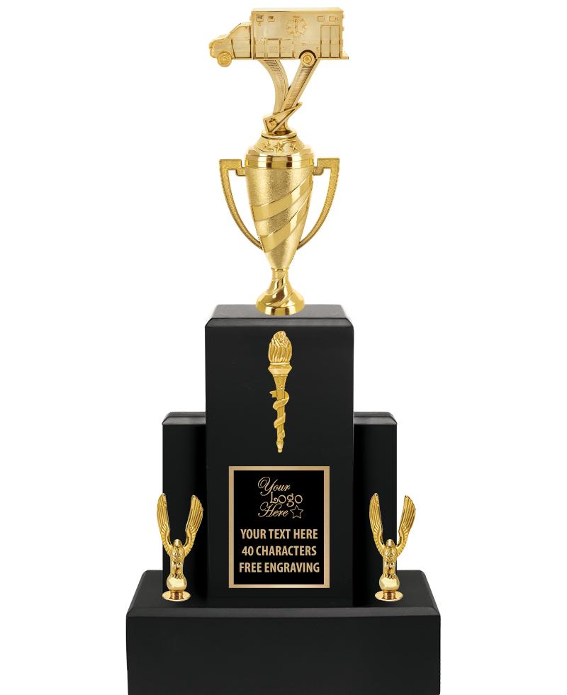 20.75" BLACK WOOD TRP/GOLD CUP