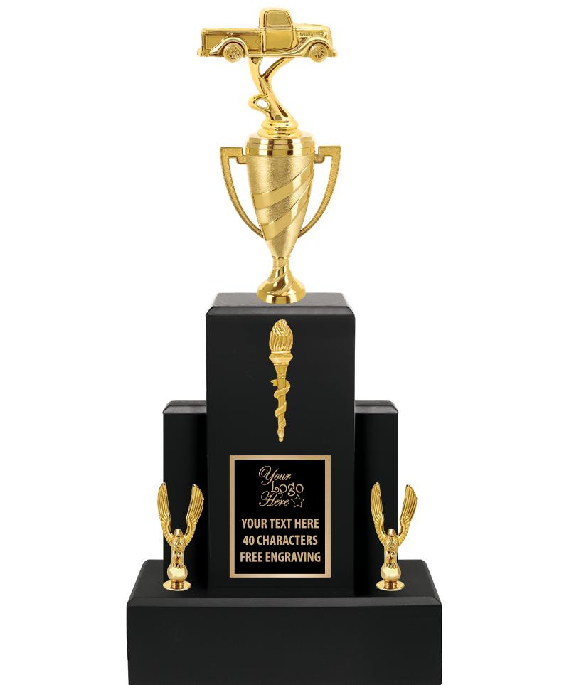 20.75" BLACK WOOD TRP/GOLD CUP
