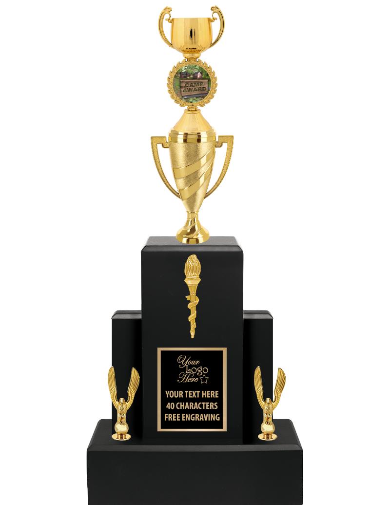 20.75" BLACK WOOD TRP/GOLD CUP